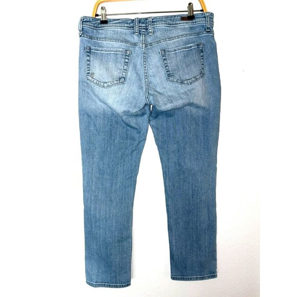 Kut From The Kloth Adele Slouchy Boyfriend Distressed Light Wash Ankle Jeans Siz - Picture 2 of 12